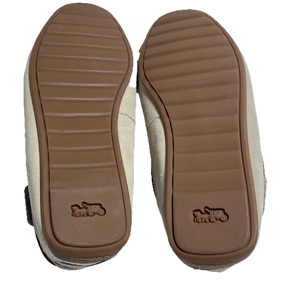 Coach Shearling Slipper Moccasin CC743  Men's Size 9 D Khaki Suede Slip-On NWOT - Picture 9 of 14